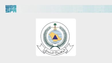 الدفاع المدني يحذر مع استمرار الأمطار الرعدية