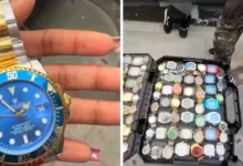صورة متداولة لسلع فاخرة معروضة للبيع