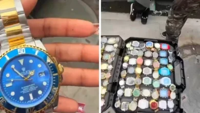 صورة متداولة لسلع فاخرة معروضة للبيع